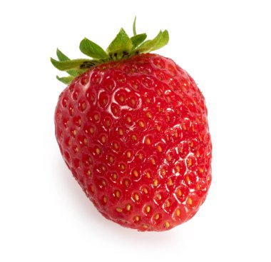 Çilek beyaz arkaplanda izole edildi