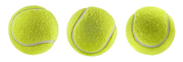 Tennisbal geïsoleerde witte achtergrond-fotografie — Stockfoto