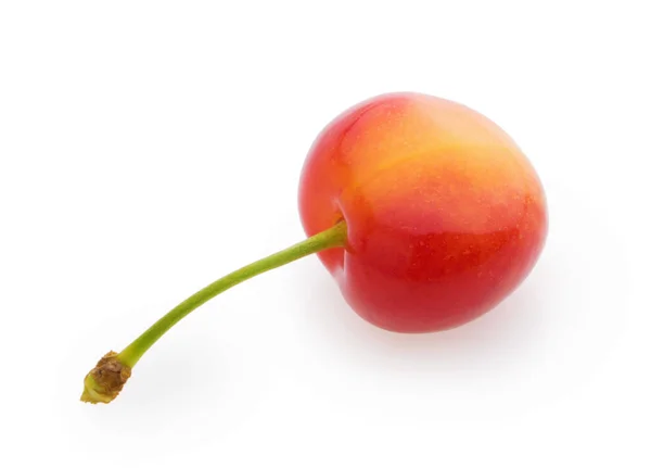 Sárga Cseresznye Elszigetelt Fehér Alapon — Stock Fotó