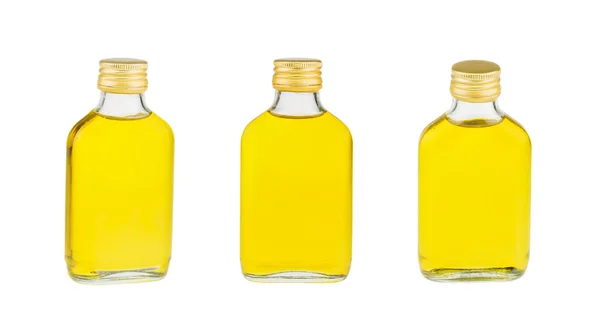 Olej Szklanej Butelce Odizolowany Bez Cienia — Zdjęcie stockowe