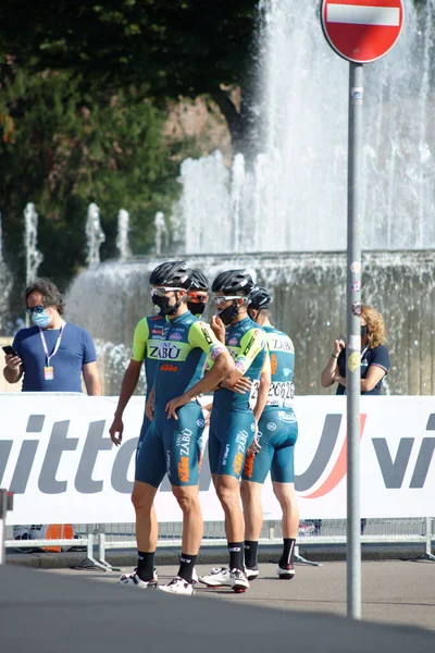 Carrera Anual Ciclismo Que Comienza Milán Termina Sanremo — Foto de Stock