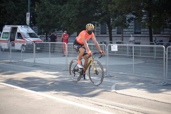 Årlig Cykellopp Som Startar Milano Och Slutar Sanremo — Stockfoto