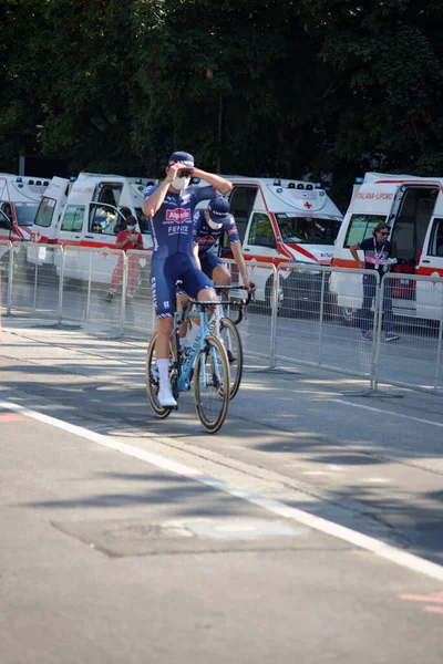 Každoroční Cyklistický Závod Který Začíná Miláně Končí Sanremu — Stock fotografie