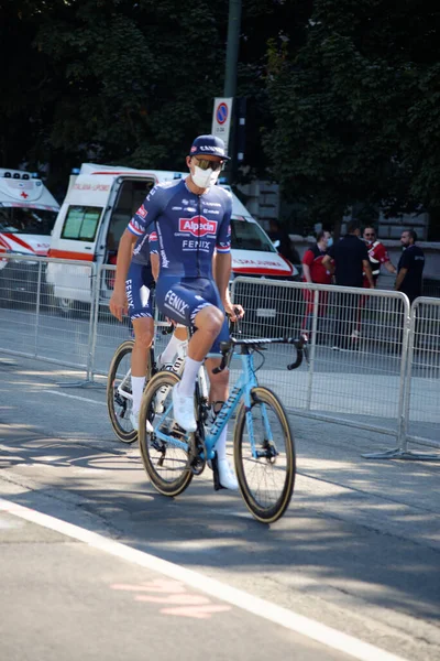 Carrera Anual Ciclismo Que Comienza Milán Termina Sanremo — Foto de Stock