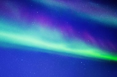 Renkli arka plan mavi aurora borealis ile