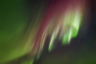 Renkli arka plan ile yeşil aurora borealis