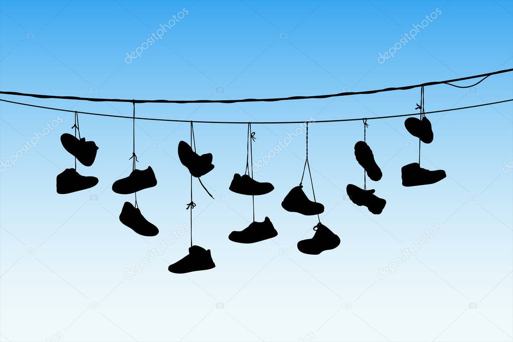  Shoes on wires
