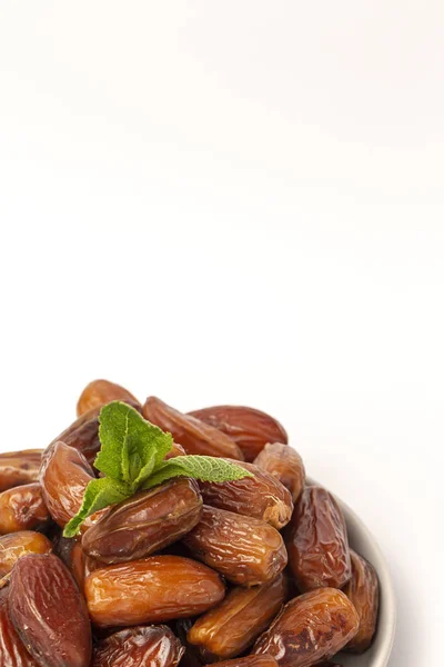 Dates fruits,with mint for Ramadan — Stock Photo, Image