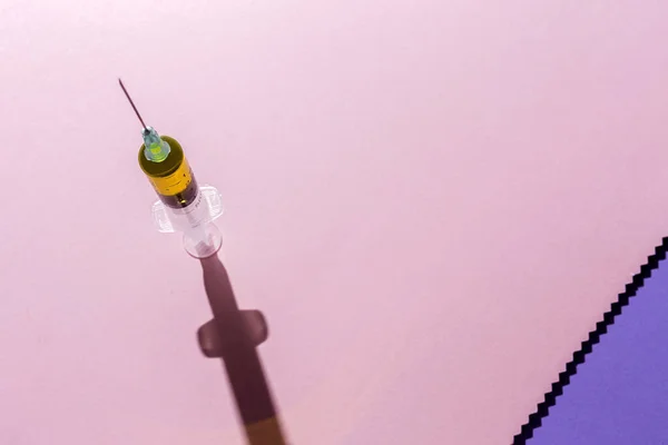 Covid Dosis Del Vial Vacuna Contra Jeringa Aguja Del Coronavirus —  Fotos de Stock