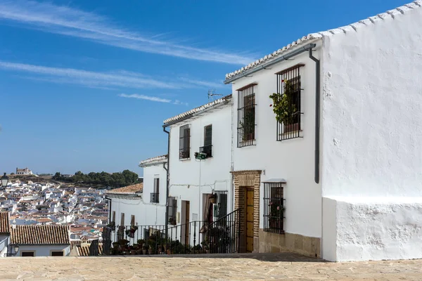 Aldeias Andaluzas Brancas Tradicionais Com Vista Antequera Málaga Espanha — Fotografia de Stock