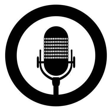 Bir mikrofon bir ringde bir izole mürekkep damgası ayarla.