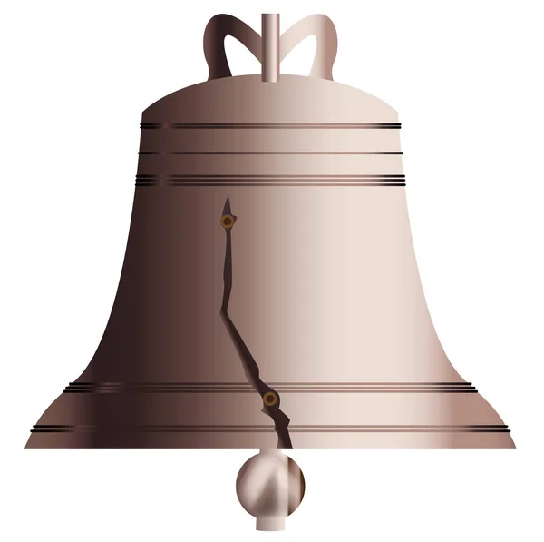 Символ Американской Независимости Колокол Свободы Белом Фоне — стоковый вектор