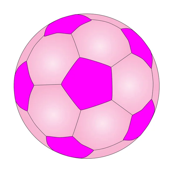 Typical Soccer Football Pink Isolated White Background — Stock Vector