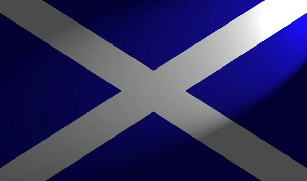 苏格兰的官方旗帜 英国的一部分与聚光灯 — 图库照片
