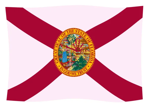 Vlag Van Verenigde Staten Staat Van Florida Met Golf — Stockfoto