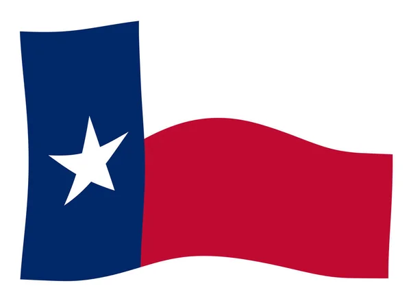 モーションを振ってアメリカ テキサス州の旗 — ストック写真