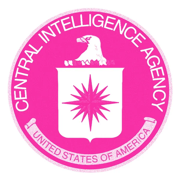 美利坚合众国中央情报局的标志在粉红色的背景 — 图库照片