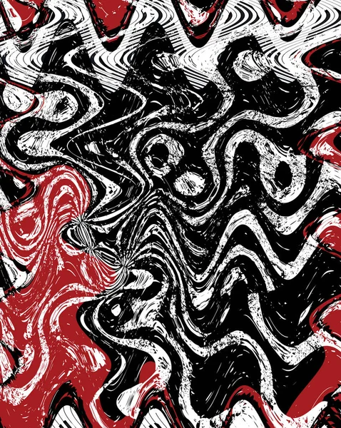 红色和黑色旋转风格抽象背景 — 图库照片