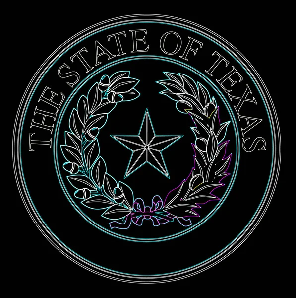 Das Siegel Der United Steas Des Amerikanischen Staates Texas Isoliert — Stockfoto