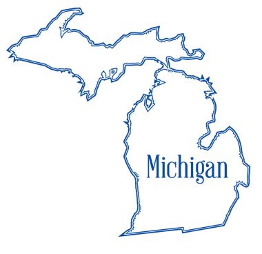 michigan eyaleti anahat Haritası