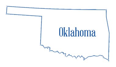 ABD 'nin Oklahoma eyaletinin ana hat haritası