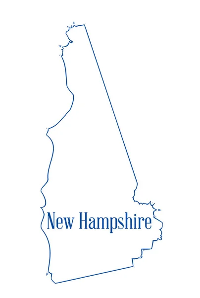 New Hampshire Eyaletinin Ana Hat Haritası — Stok fotoğraf