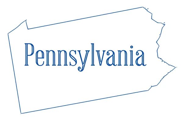 Pennsylvania Eyaletinin Ana Hatları — Stok fotoğraf