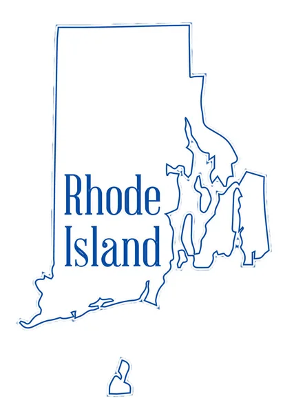 Mapa Przeglądowa Stanie Rhode Island — Zdjęcie stockowe