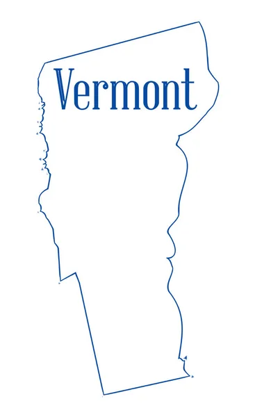 Mapa Estado Vermont — Fotografia de Stock