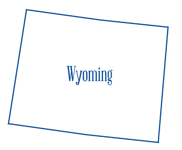 Mapa Del Estado Wyoming Aislado — Foto de Stock