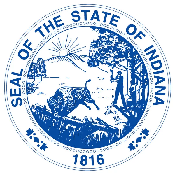 Das Große Siegel Des Staates Indiana — Stockfoto