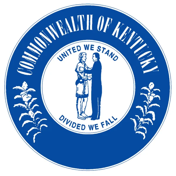 State Seal Kentucky White Background — Stock Photo, Image