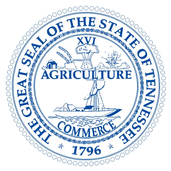 State Seal Tennessee White Background — Stock Photo, Image