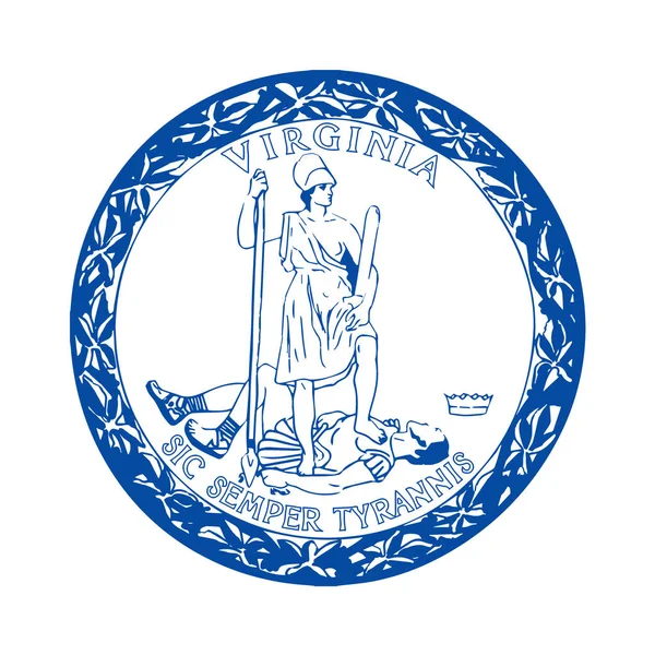 State Seal Usa State Virginia White Background — Stock Photo, Image