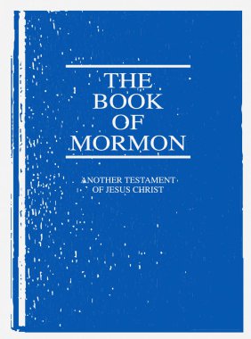 Mormon Kitabı 'nın ön kapağında beyaz bir arka plan var.
