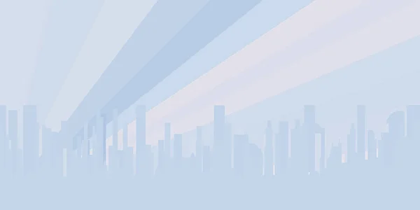一个苍白的雾蒙蒙的早晨城市景观显示为背景图像 — 图库照片