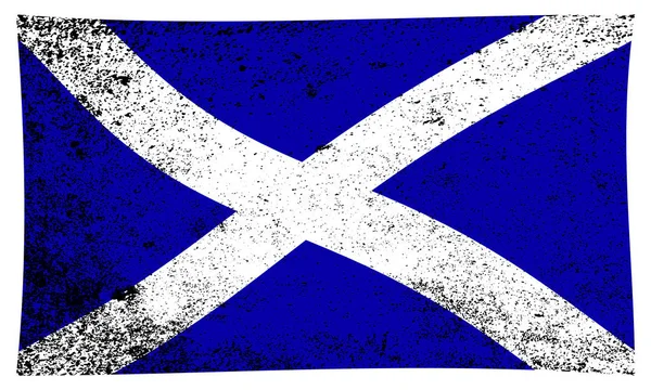 Официальный Флаг Шотландии Часть Соединенного Королевства Великобритании Гранж Стиле — стоковое фото