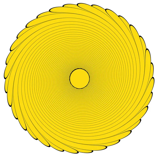 Yellow Twirl Vortes White Background — Stock Photo, Image