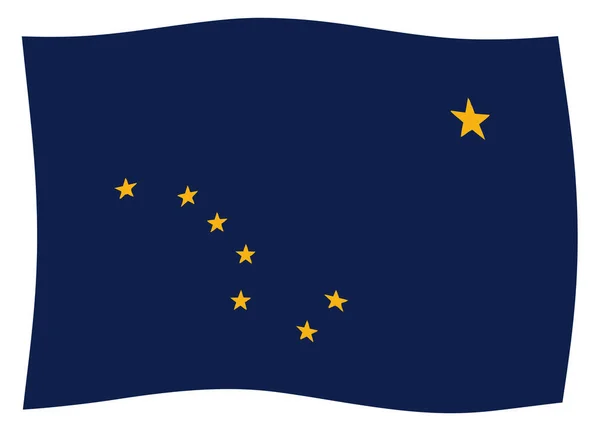 Bandera Del Estado Alaska Ondeando —  Fotos de Stock