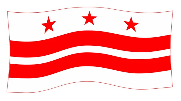 Drapeau État Washington Rouge Blanc — Photo