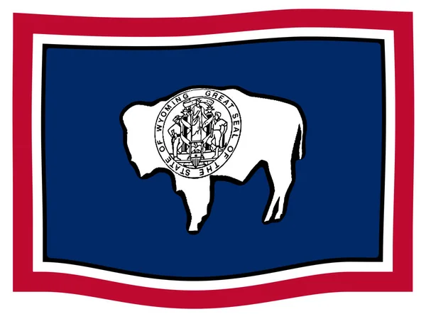アメリカ合衆国のワイオミング州旗 — ストック写真