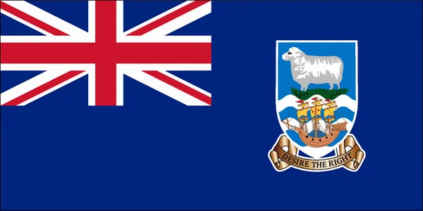 Flag South American Country Falkland Islands Fluttering Wind — Stock Photo, Image