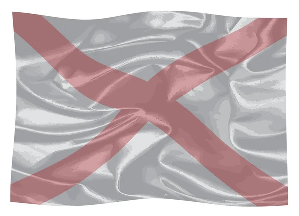 Drapeau Des États Unis Stae Alabama Agitant Vent — Photo