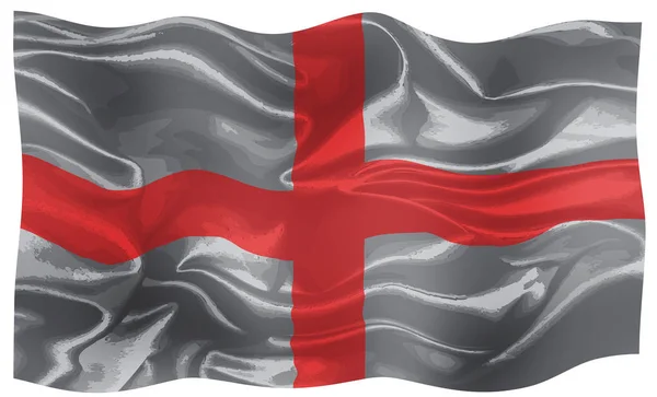 Bandeira Inglaterra São Jorge Agitando Vento — Fotografia de Stock