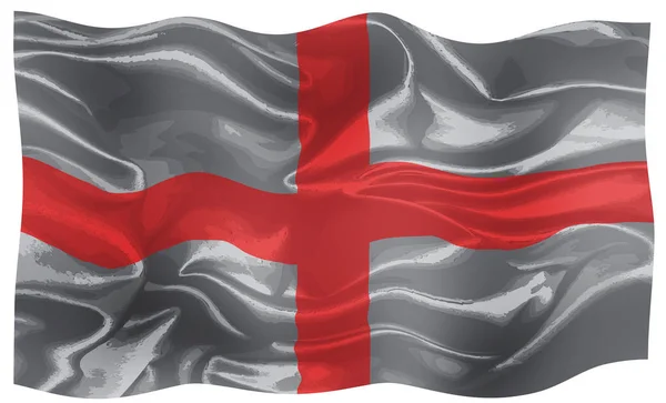 Drapeau Angleterre Saint George Flottant Dans Vent — Photo