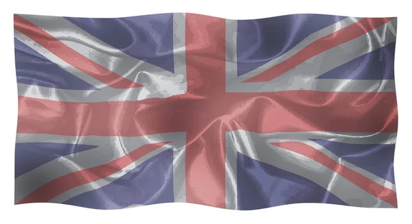 Silk Royal Navy Union Jack Silk Flag Fluttering Wind — Stock Photo, Image