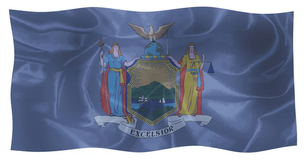 Bayrak Rüzgarda Sallayarak York Yeni — Stok fotoğraf