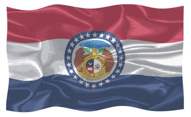 Rüzgarda sallayarak Missouri devlet bayrağı