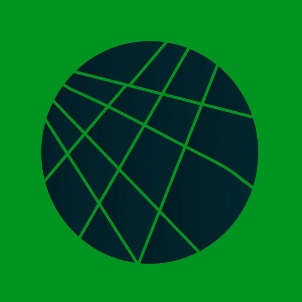 Темно Зеленый Диск Нарезанный Ярко Зеленом Фоне — стоковое фото