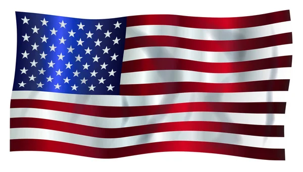 Stars Stripes Flag Shadow Waving Breeze — Stock Photo, Image